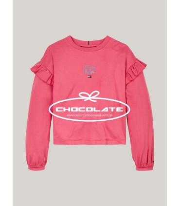 Camiseta fucsia de Tommy Hilfiger para niña | Camiseta para niña de...