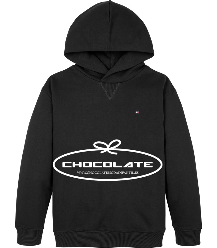 Sudadera básica negra de Tommy Hilfiger para niño | Sudadera de Tom...