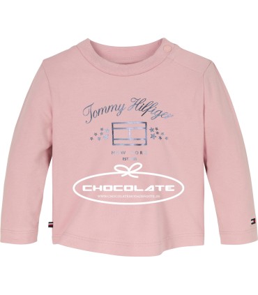 Camiseta rosa de Tommy Hilfiger para bebé niña | Camiseta de Tommy ...