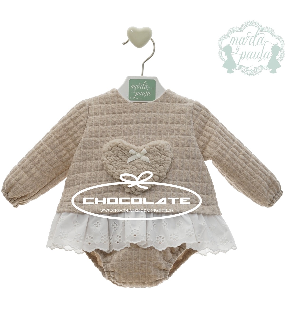 Conjunto bebé sudadera y ranita colección Petra de Marta y Paula | ...