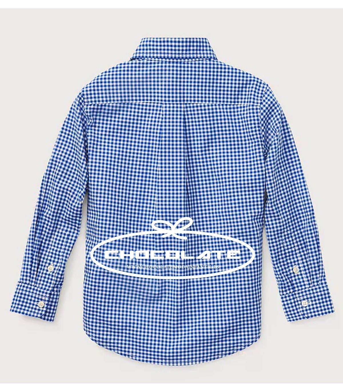 Camisa cuadro vichy azul de Ralph Lauren para niño | Camisa para ni...