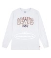 Camiseta blanca de Levis kids para niño con burdeos y crema | Camis...