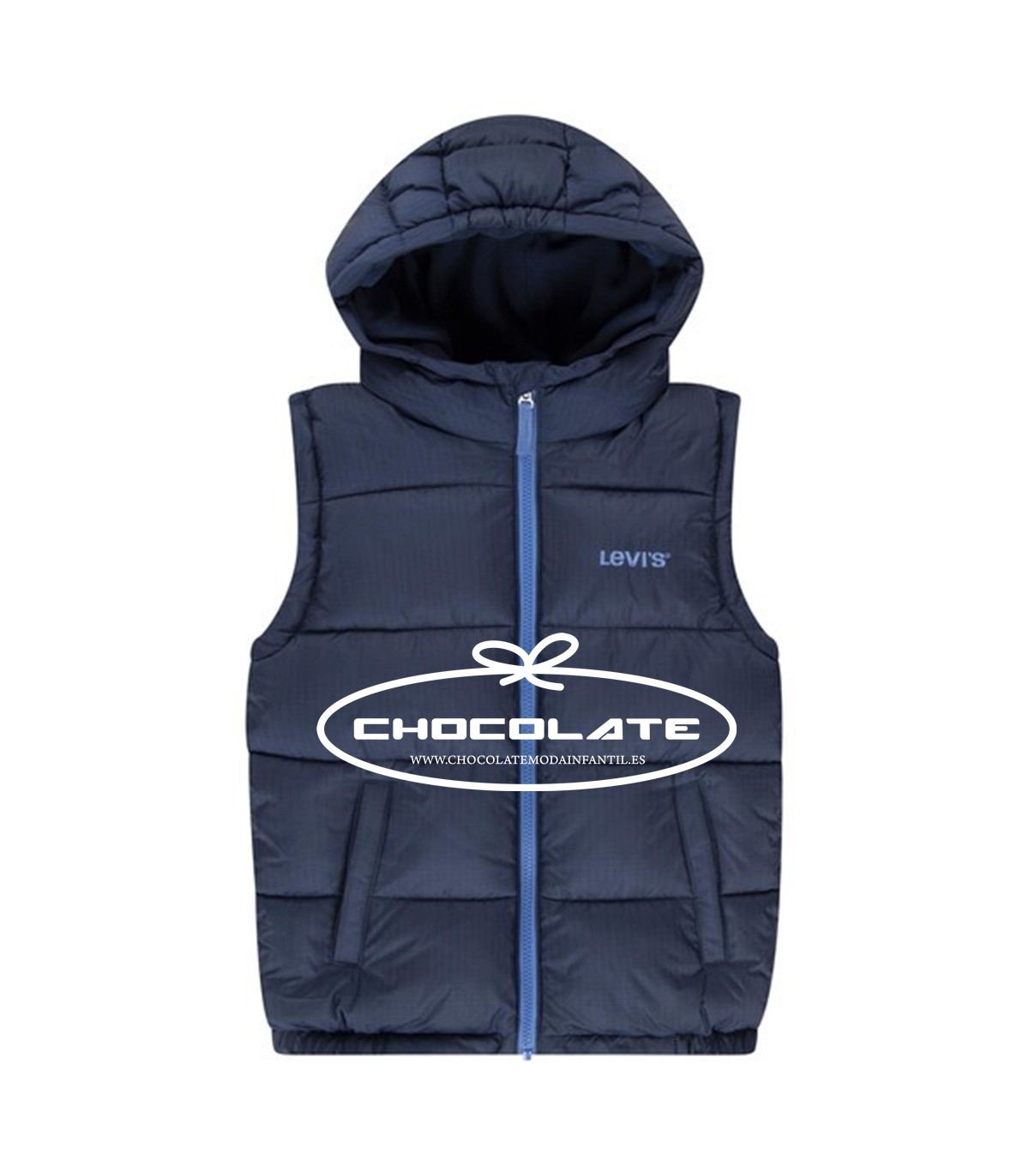 Chaleco azul marino con cremallera en azulón de Levis kids | Chalec...