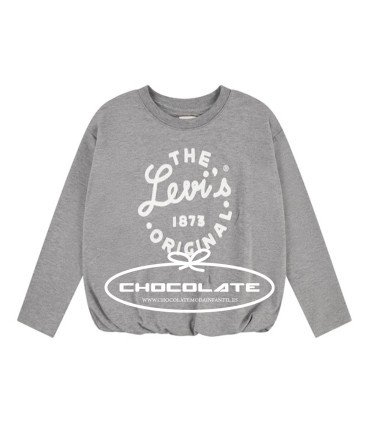 Sudadera gris de Levis kids para niña | Bonita y original sudadera ...