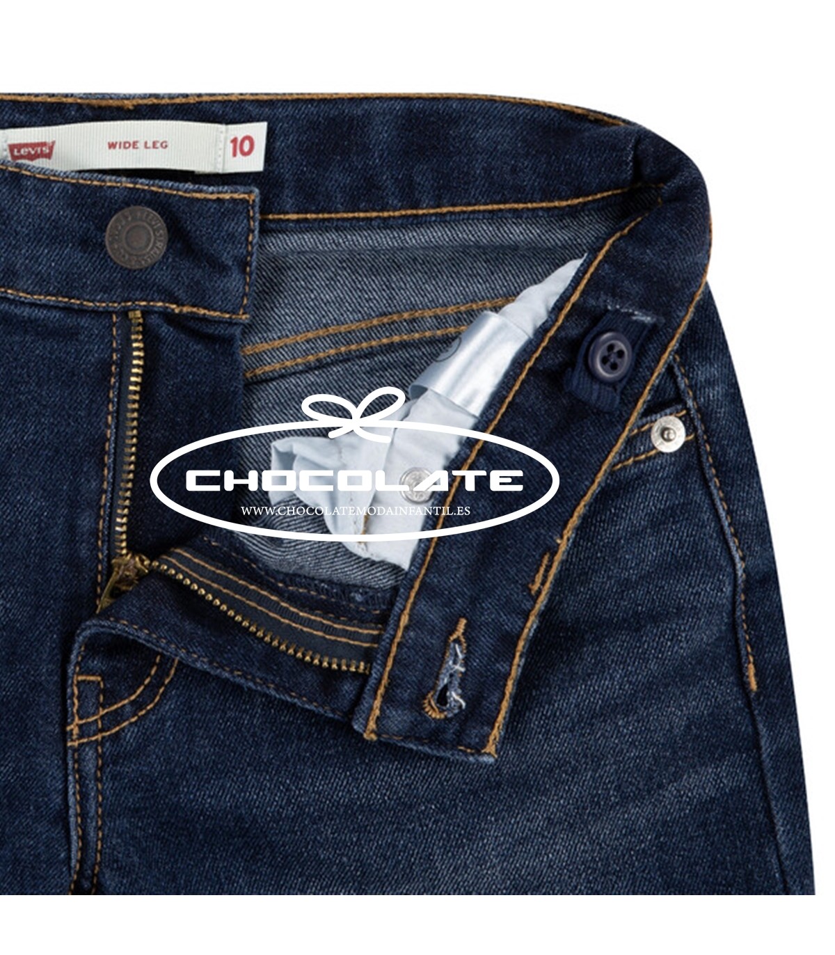 Vaquero Levis para niña modelo wide leg lavado medio | Vaquero de L...