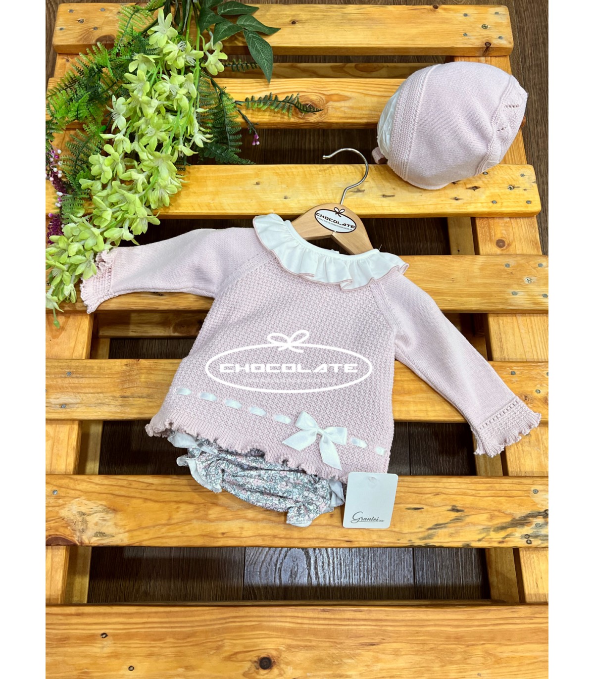 Conjunto de jubón y braguita de Granlei para bebé niña | Conjunto p...