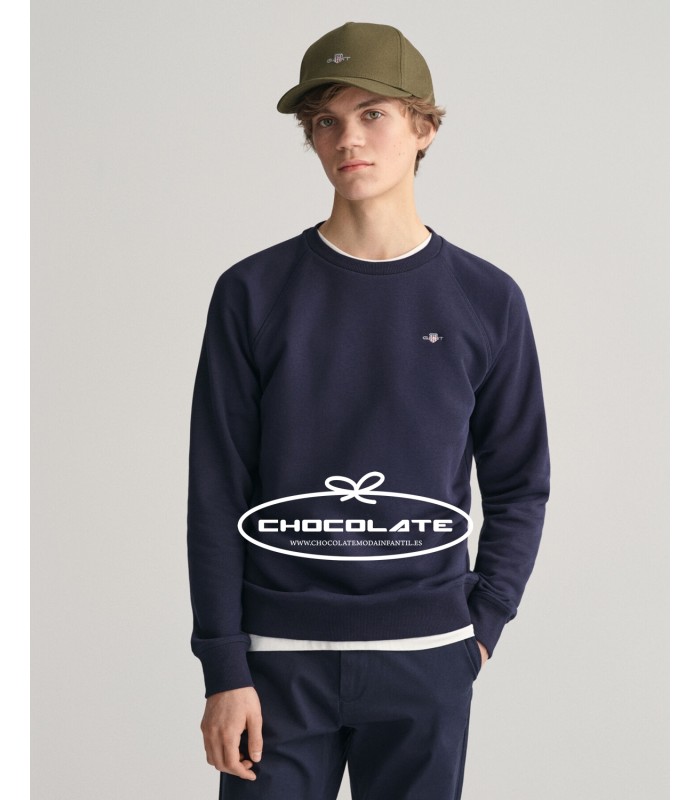 Sudadera básica azul marino de Gant para niño | Esta sudadera de Ga...