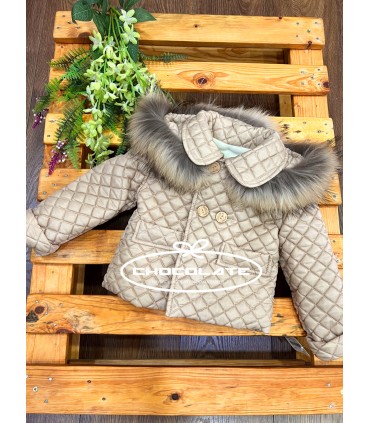 Chaquetón guateado camel para niño de Valentina bebés | Chaquetón g...