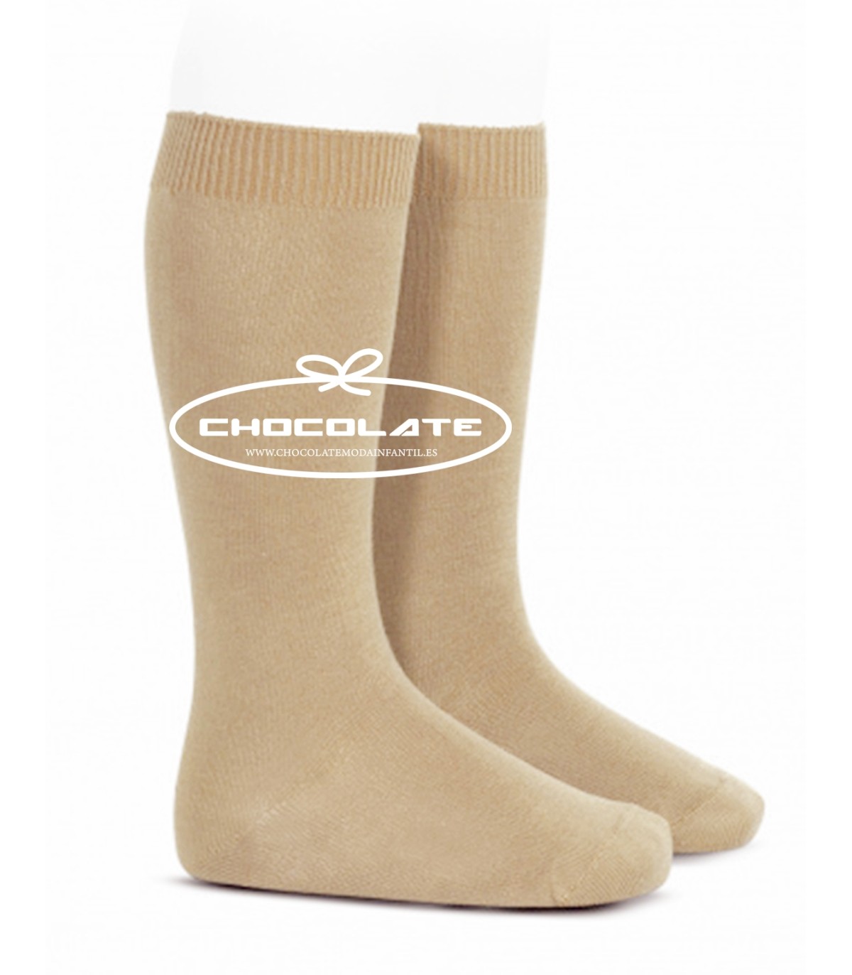 Media alta color camel de Condor | Calcetín alto en color camel. Ma...