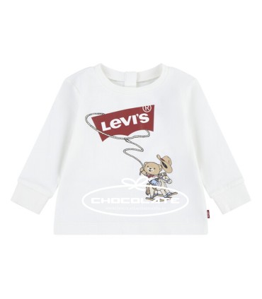 Camiseta blanca de Levis para bebé con osito | Preciosa camiseta bl...