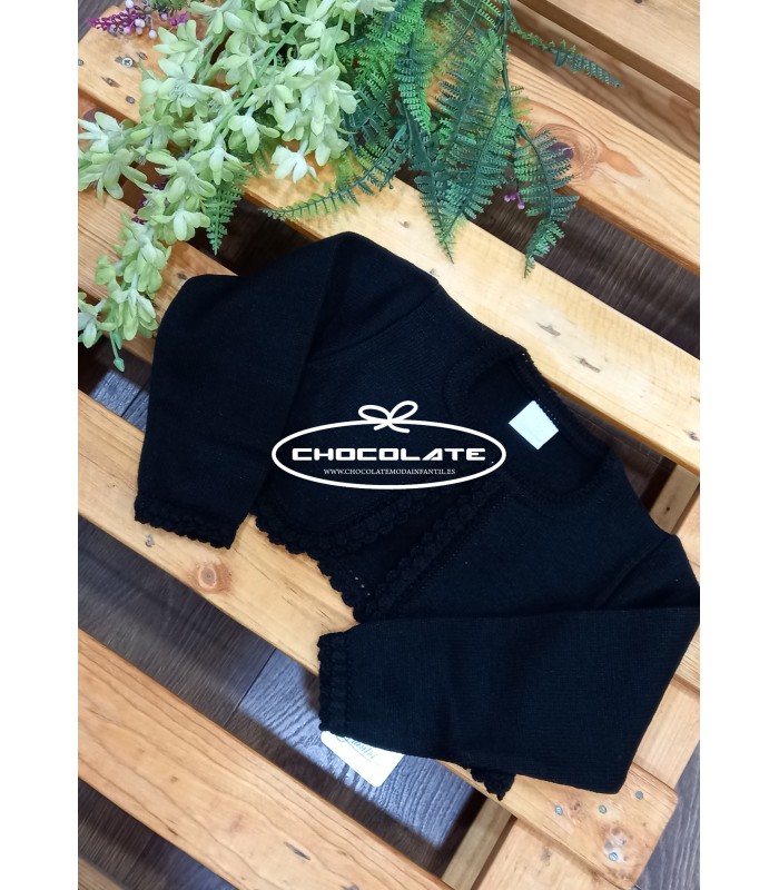 Chaqueta corta de punto negro Granlei | Chaqueta corta de punto col...