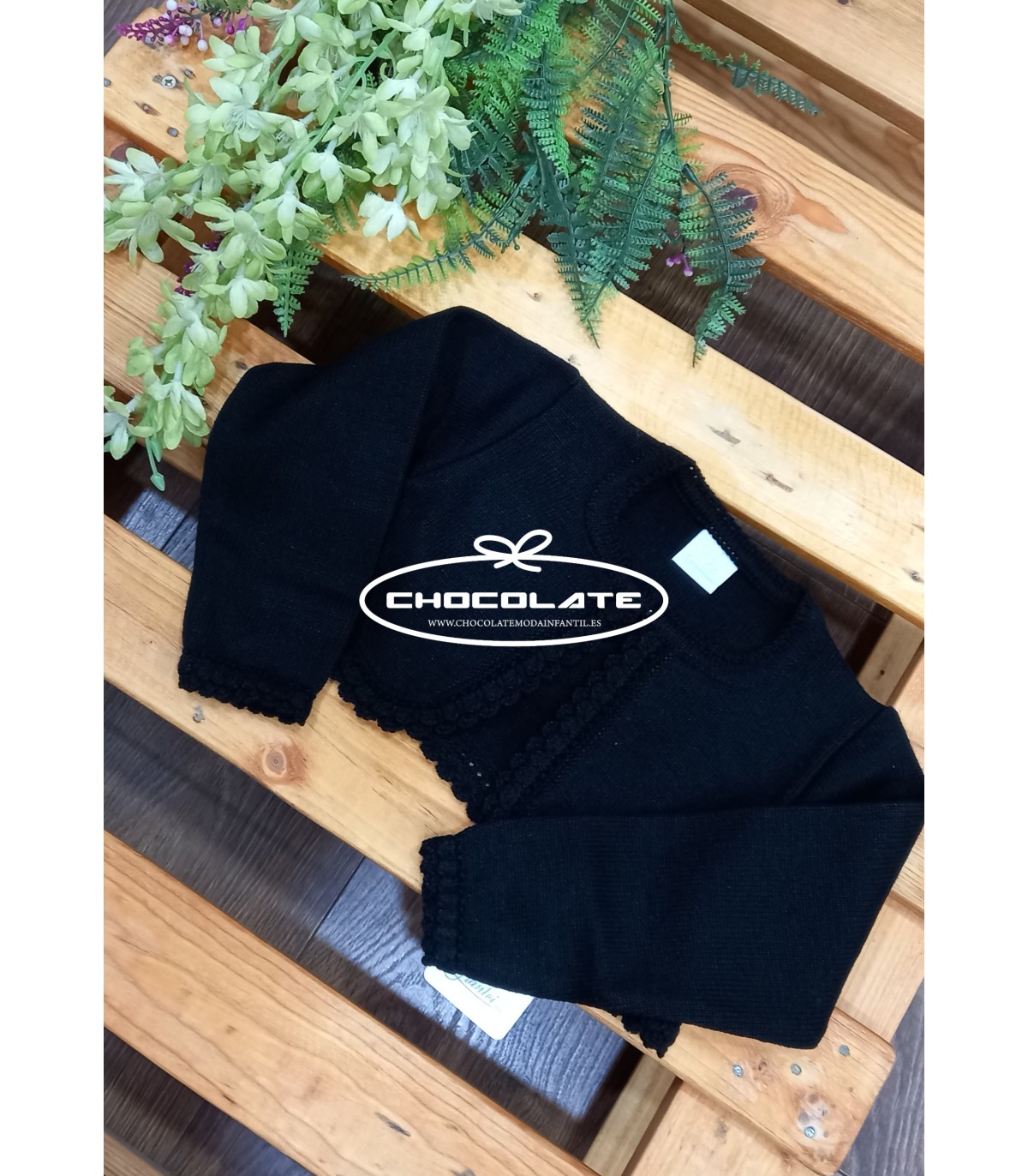 Chaqueta corta de punto negro Granlei | Chaqueta corta de punto col...