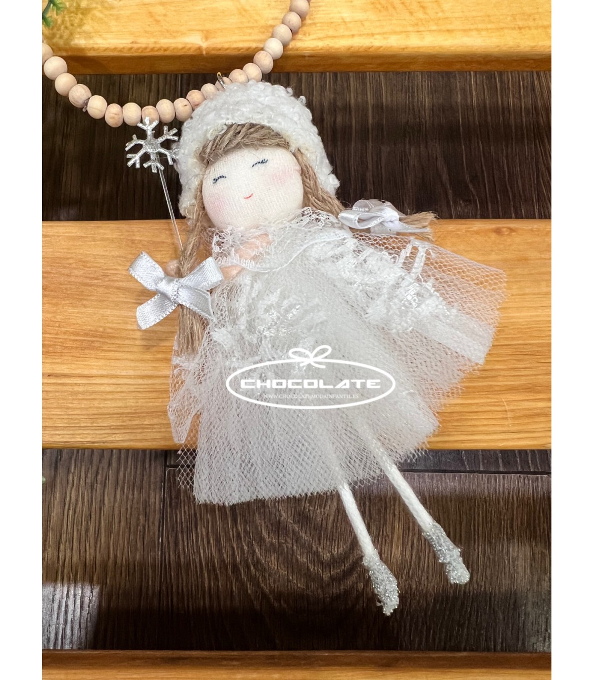 Collar hada del bosque blanca | Collar para niña con un precioso co...