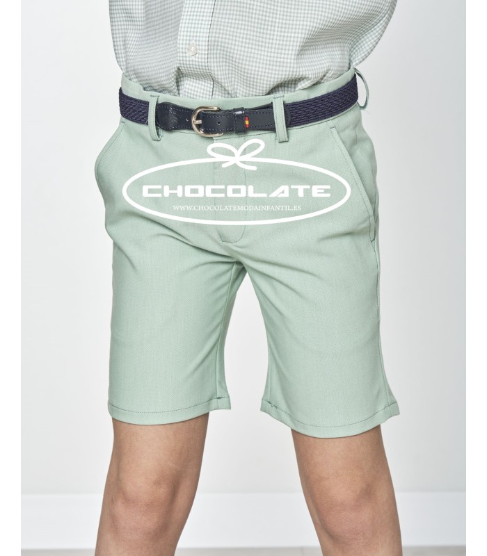 Bermuda verde agua de Spagnolo para niño | Preciosa bermuda para ni...