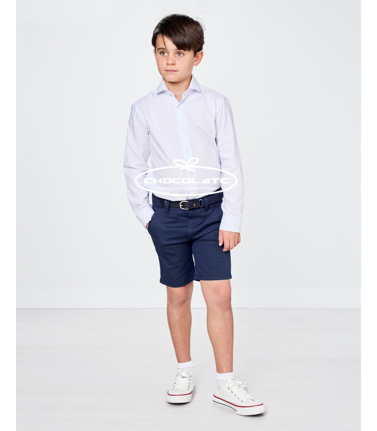 Bermuda azul marino textura de Spagnolo para niño | Bermuda textura...