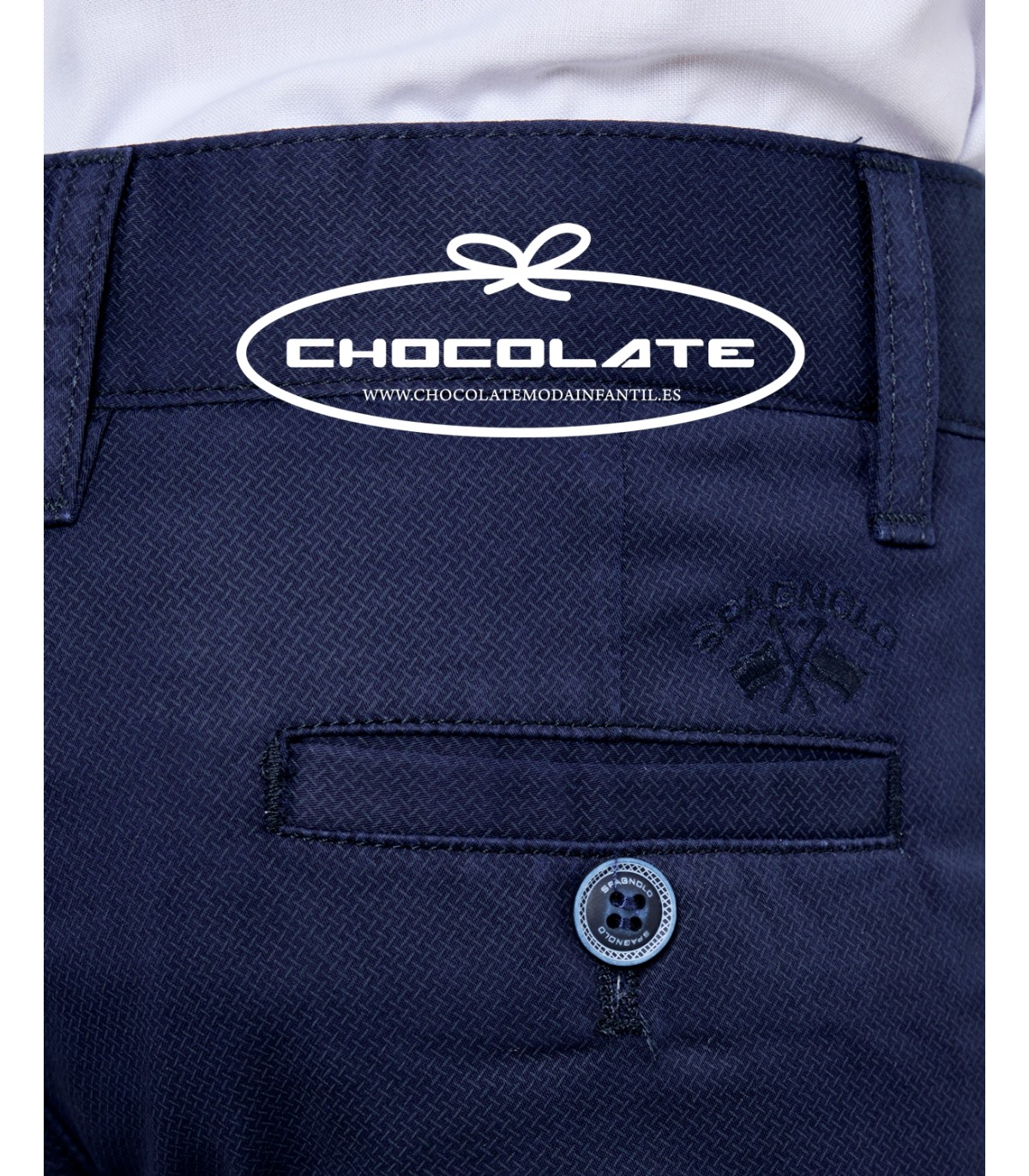 Bermuda azul marino textura de Spagnolo para niño | Bermuda textura...