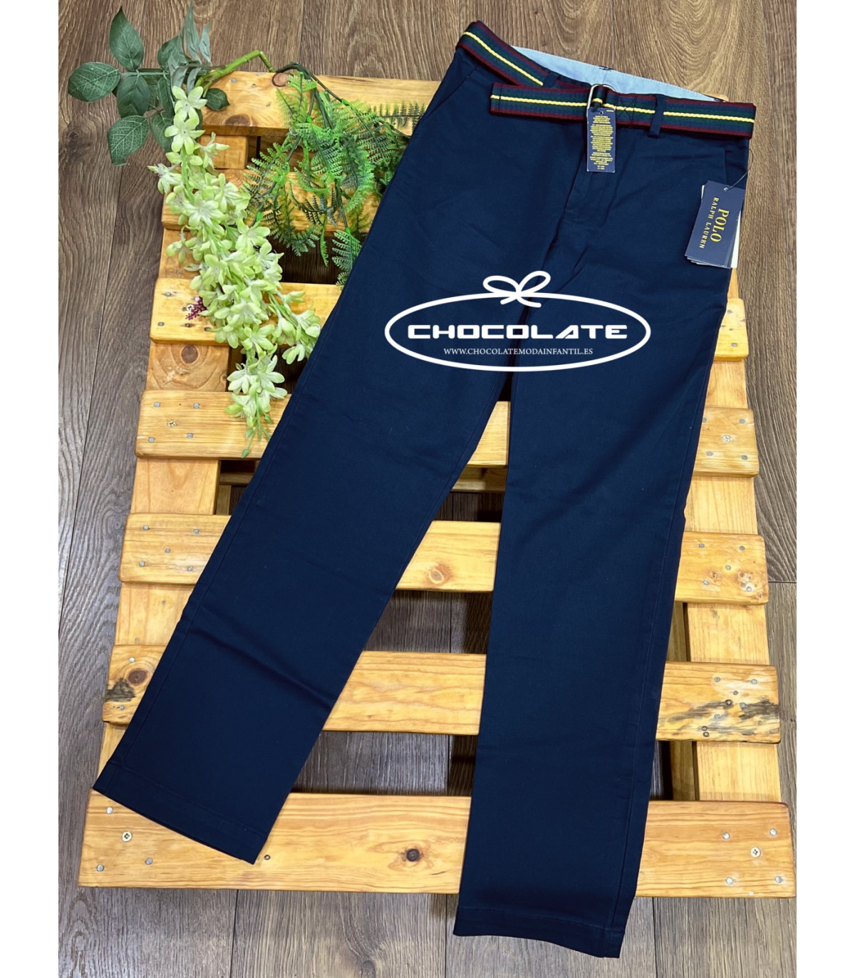 Pantalón chino azul marino de Ralph Lauren para niño | Pantalón azu...