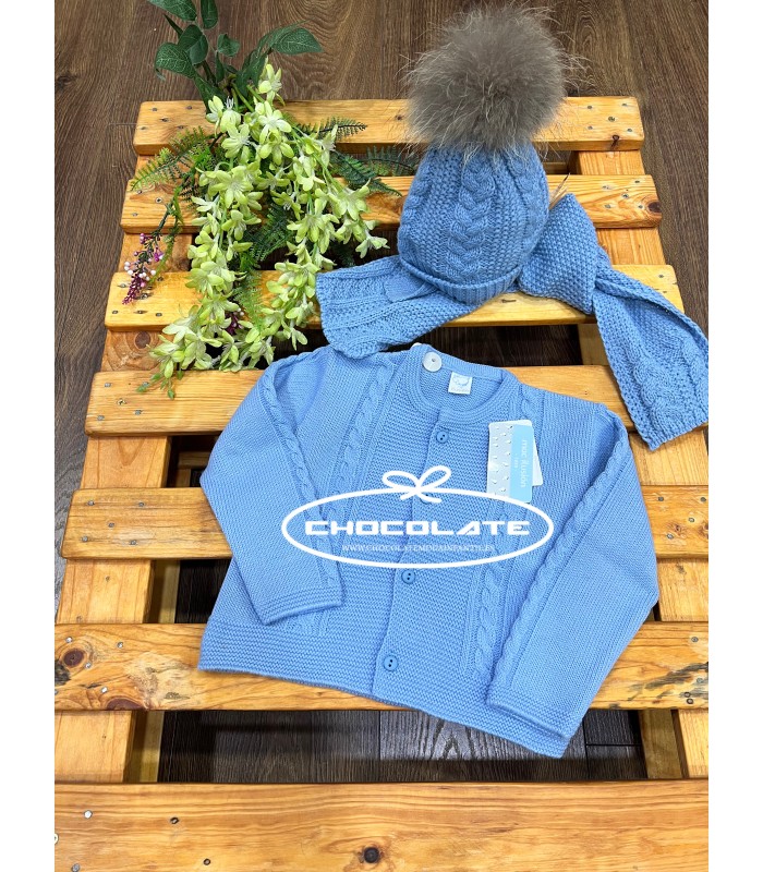 Chaqueta azul azafata de Mac ilusión | Chaqueta de punto azul azafa...