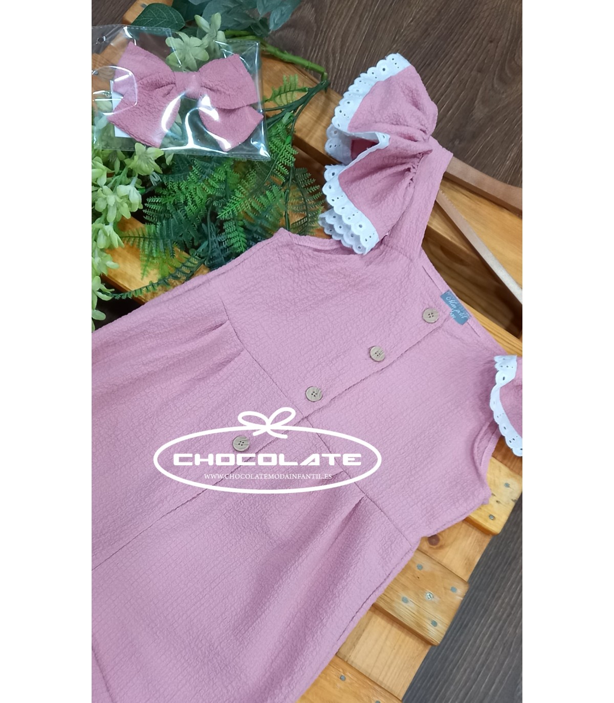 Mono rosa para niña de Mon petit bonbon | Mono rosa para niña de la...