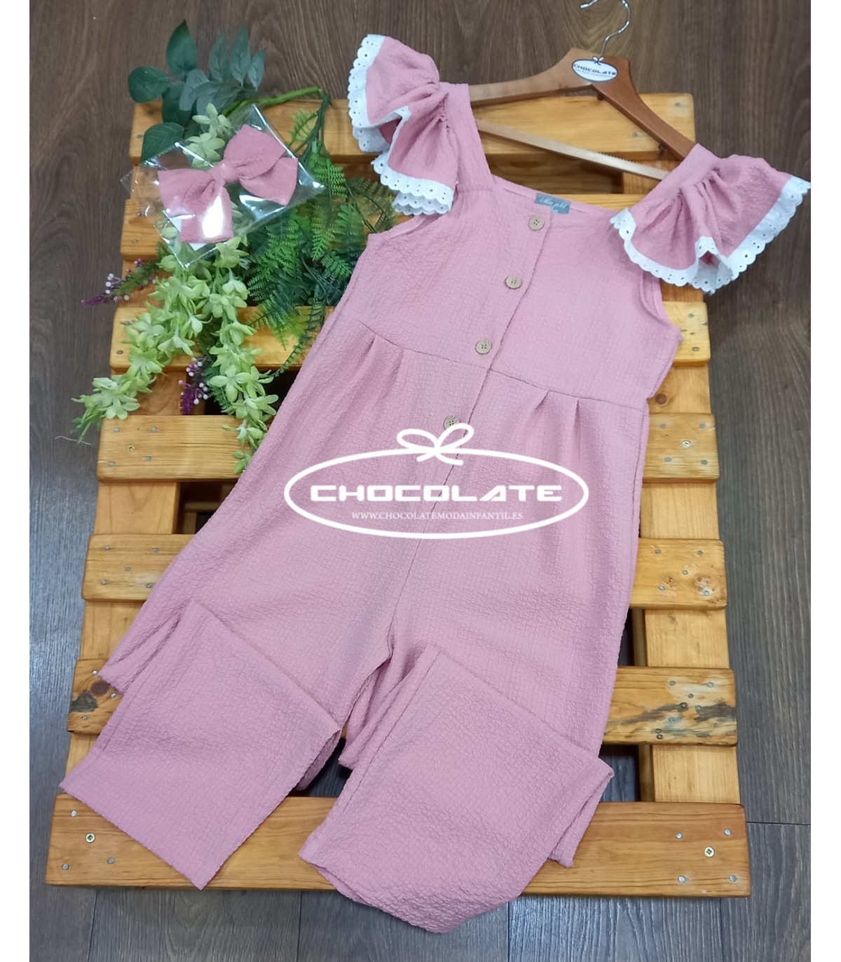 Mono rosa para niña de Mon petit bonbon | Mono rosa para niña de la...