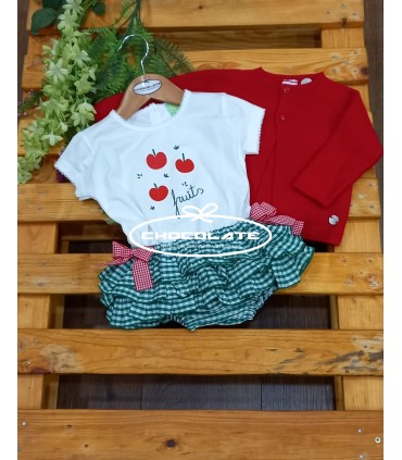Conjunto fruits para niña de camiseta y braguita de Pio Pio | Bonit...