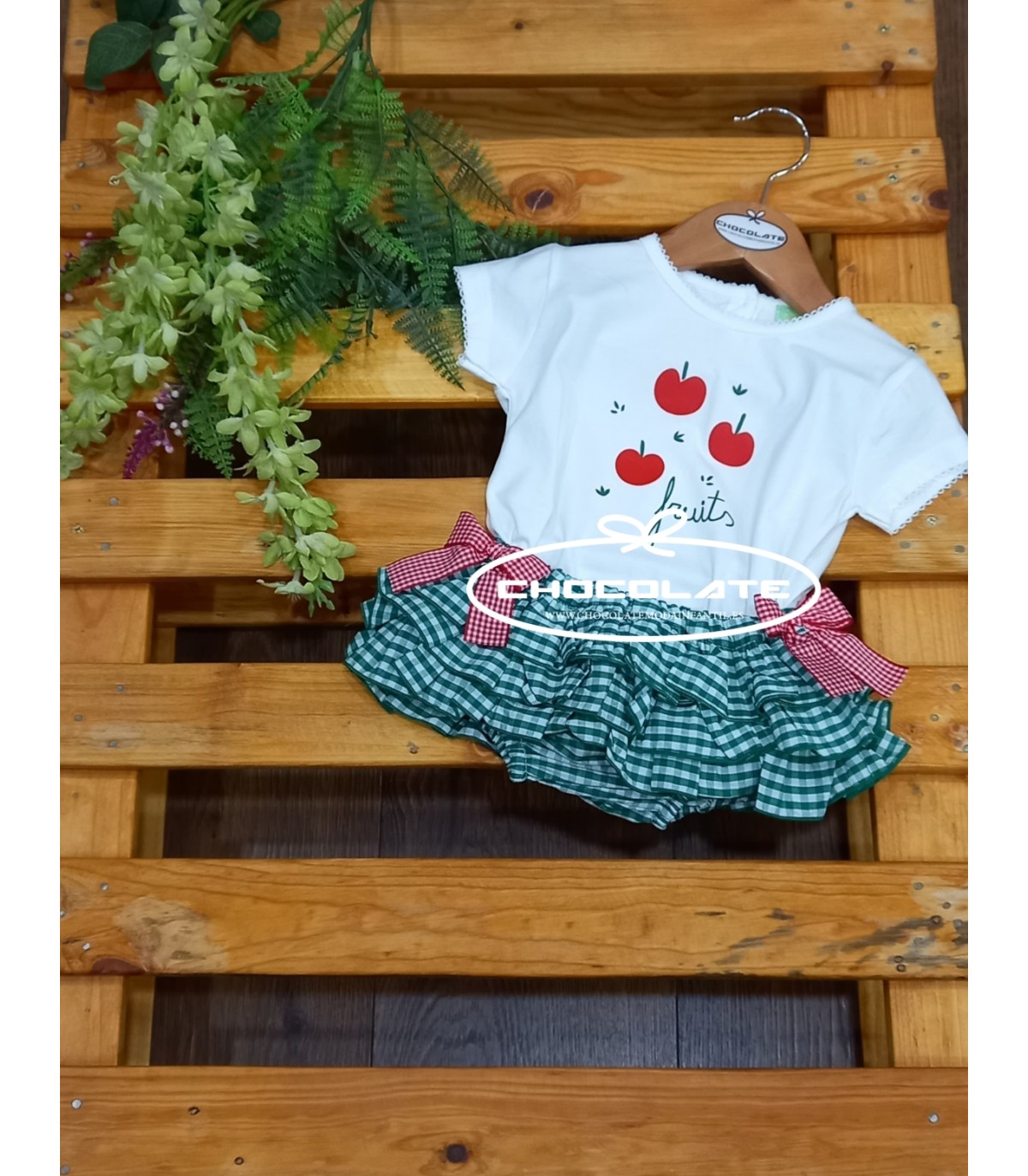 Conjunto fruits para niña de camiseta y braguita de Pio Pio | Bonit...