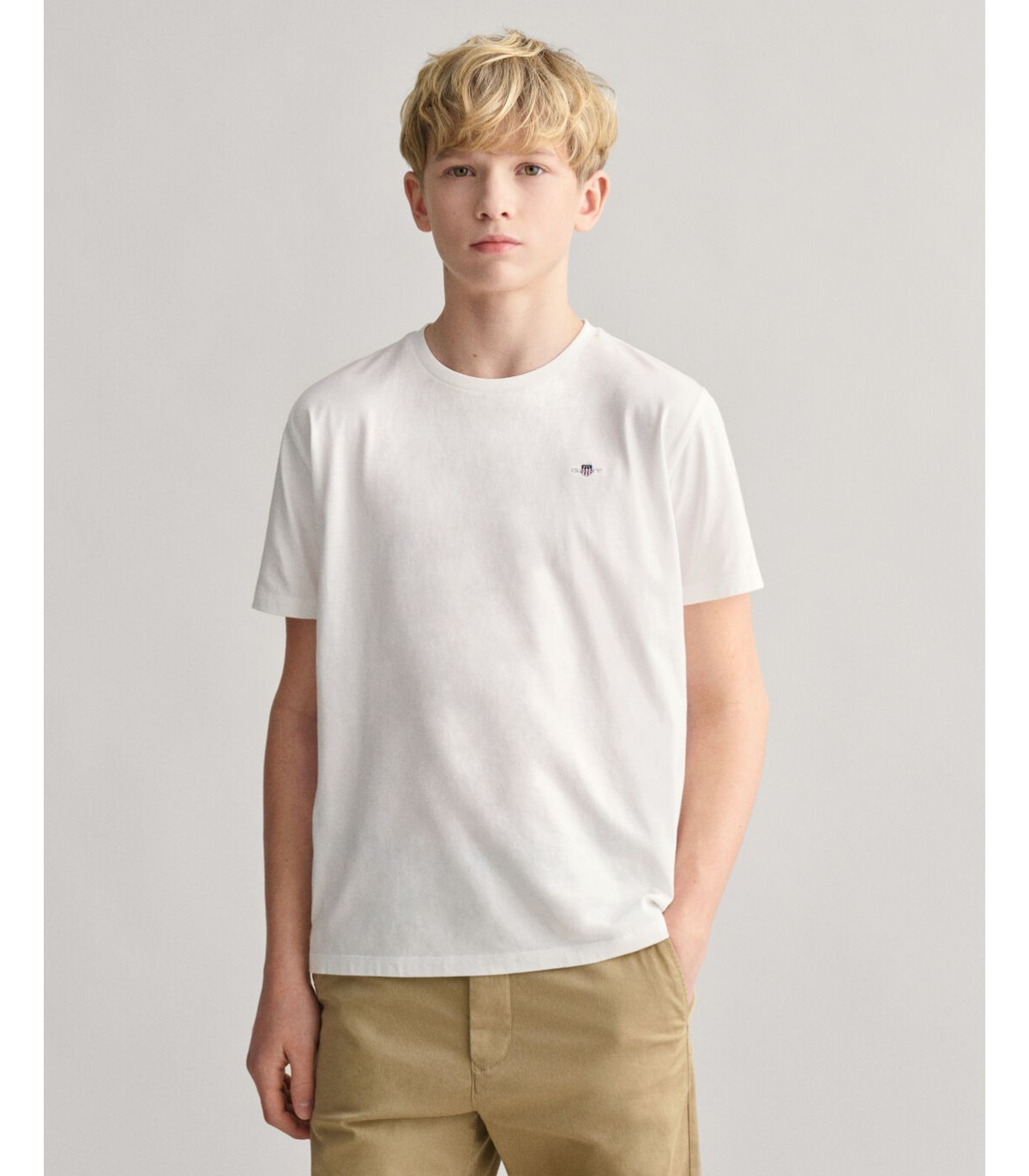 Camiseta blanca básica de Gant con logo lateral | Camiseta blanca p...