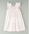 Vestido para niña en tejido perforado blanco de Jose Varón | Origin...