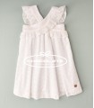 Vestido para niña en tejido perforado blanco de Jose Varón | Origin...