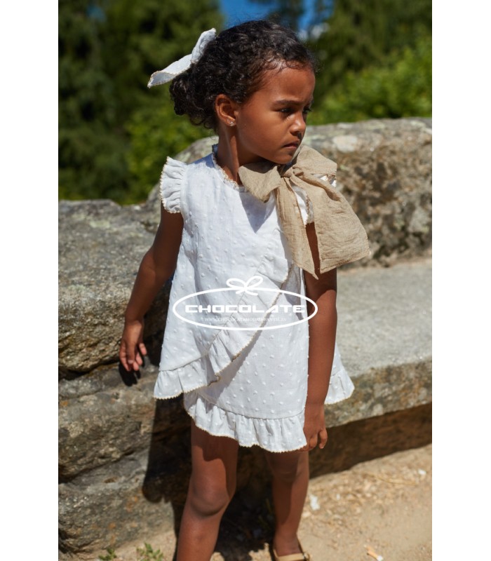 Vestido lino cruzado colección Black and white de La Martinica | Ve...