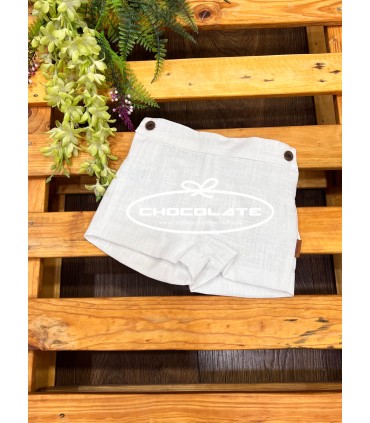 Pantalón corto para niño en lino blanco de Cocote | Pantalón corto ...