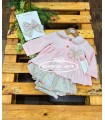 Conjunto sudadera rosa y braguita de Valentina bebés para niña