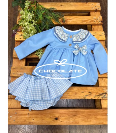 Conjunto sudadera azul y braguita de Valentina bebés para niña | Co...