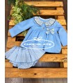 Conjunto sudadera azul y braguita de Valentina bebés para niña | Co...