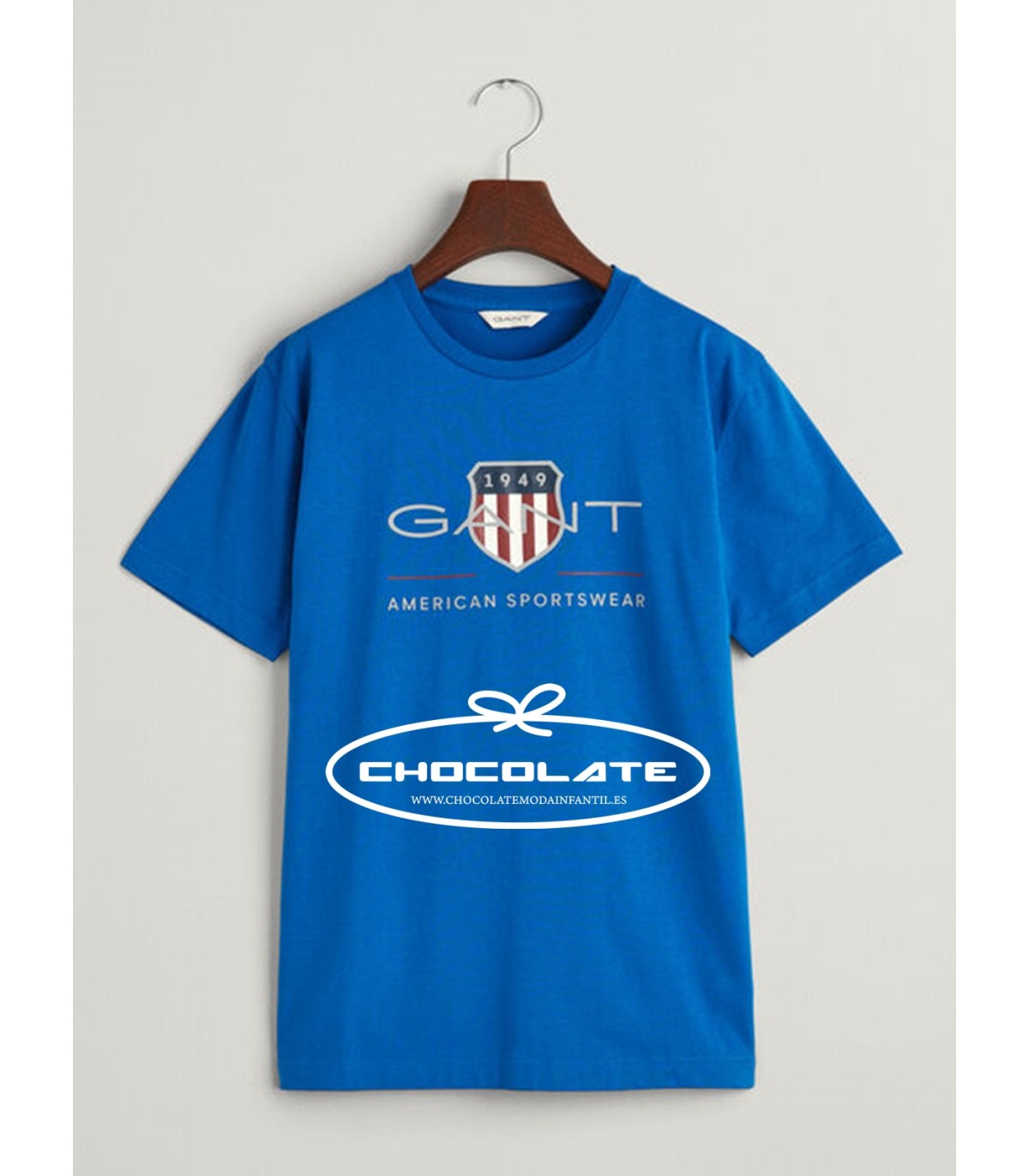 Camiseta azulona de Gant para niño | Camiseta para niño de la marca...
