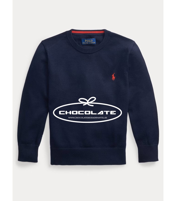 Jersey básico azul marino de Ralph Lauren para niño | Jersey azul m...