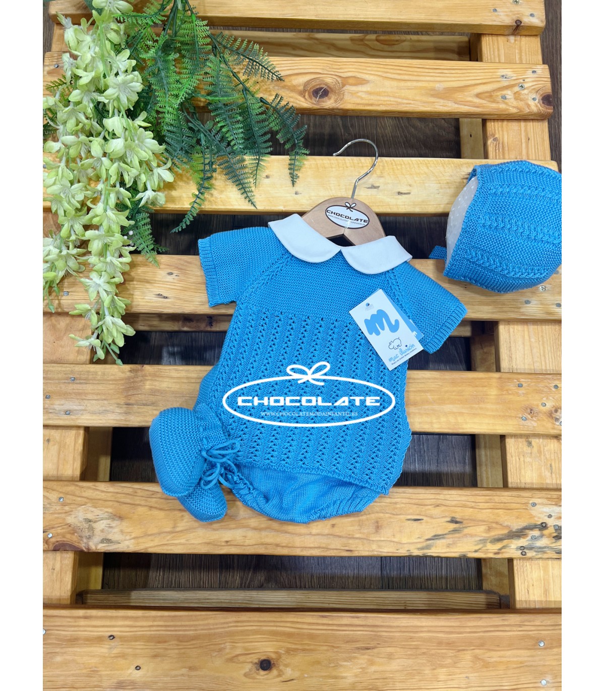 Conjunto bebé niño 4 piezas color riviera de Mac ilusión | Conjunto...