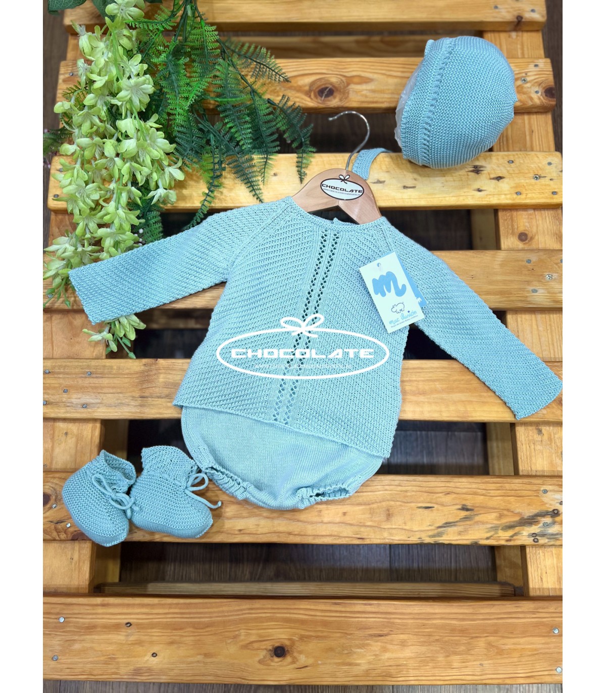 Conjunto primera puesta bebé color aquatic de Mac ilusión | Conjunt...