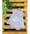 Vestido y culotte punto con tejido liberty de Mac ilusión para bebé...