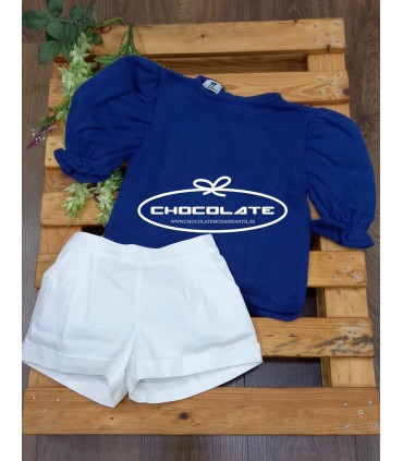 Short blanco y jersey azulón colección New York de La Martinica | P...