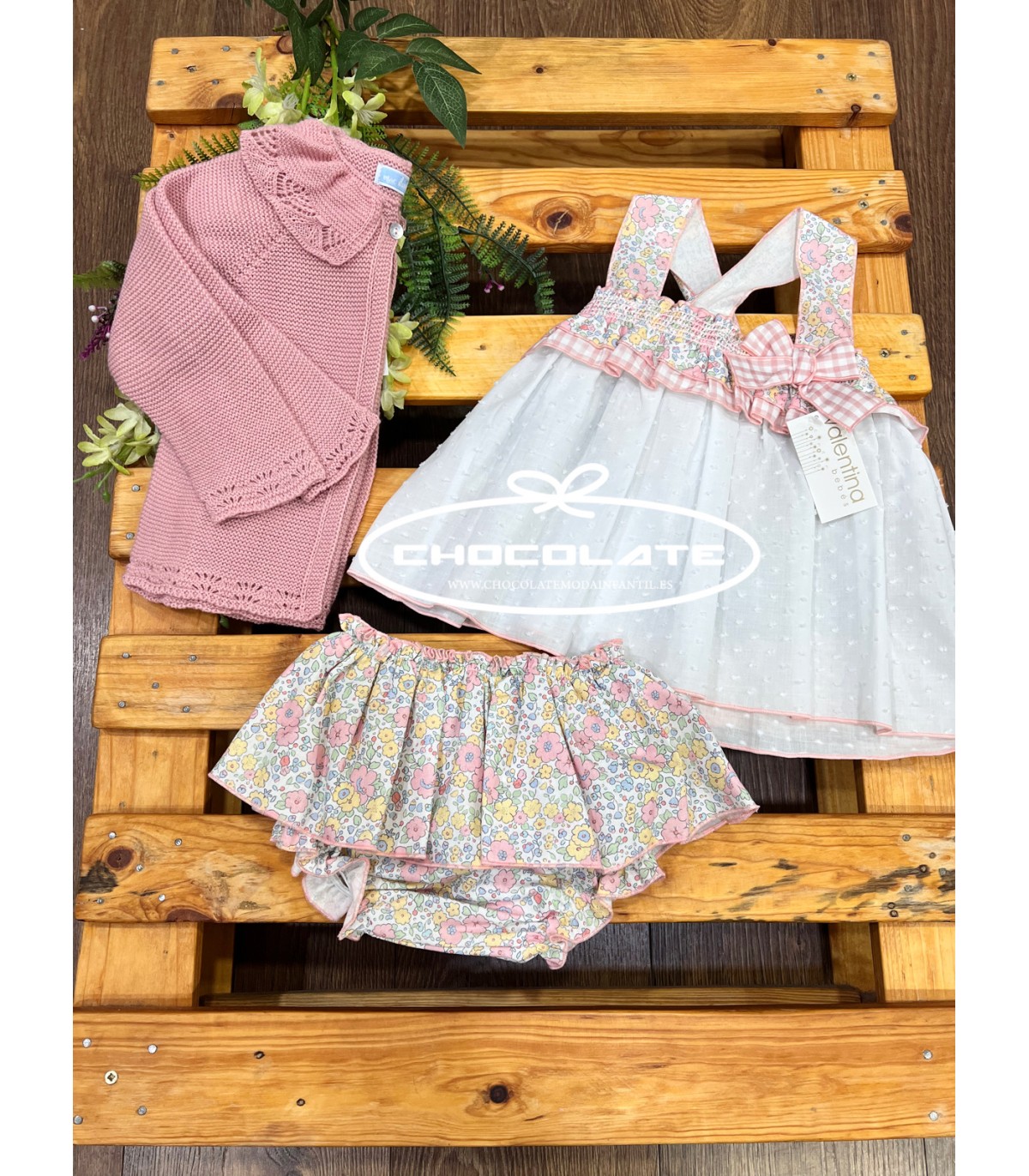 Conjunto blusa y braguita de Valentina bebés para niña | Precioso c...