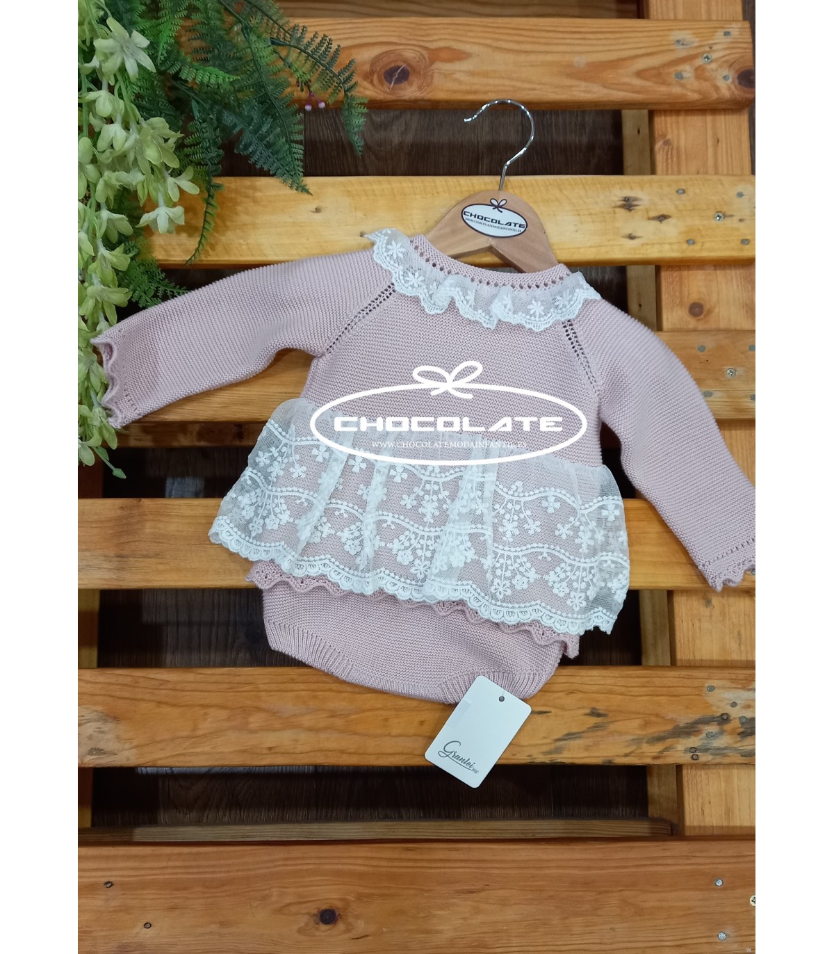 Conjunto para bebé niña de Granlei color rosa empolvado | Precioso ...
