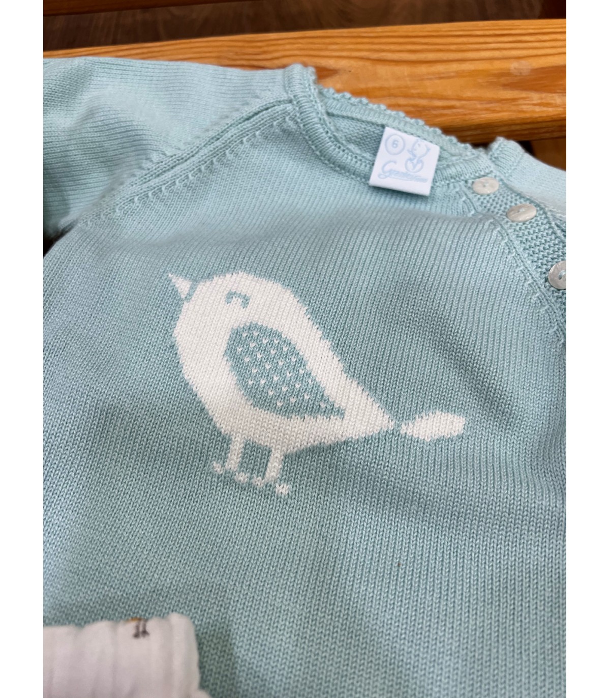 Conjunto para bebé niño de jubón verde agua y ranita de Granlei | C...