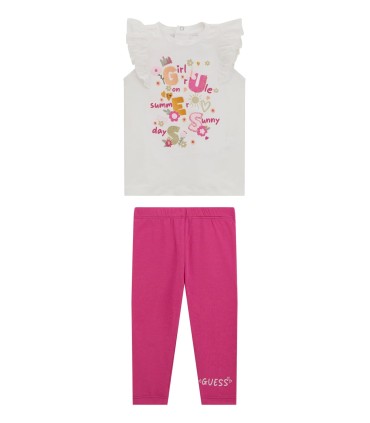 Conjunto de camiseta y leggin de Guess para niña | Bonito y alegre ...