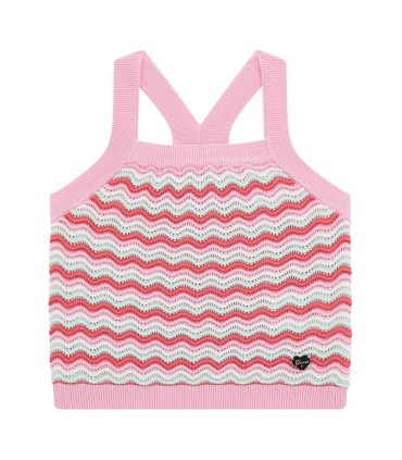 Top de punto tipo crochet para niña de Guess kids | Top de Guess pa...