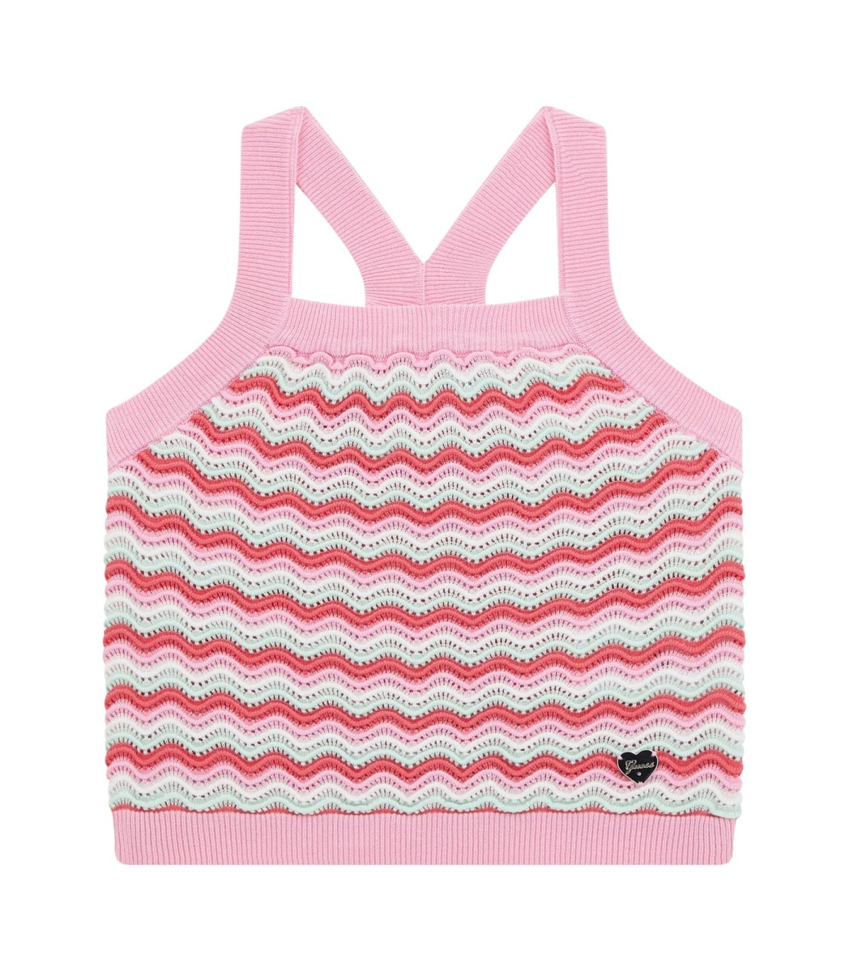 Top de punto tipo crochet para niña de Guess kids | Top de Guess pa...