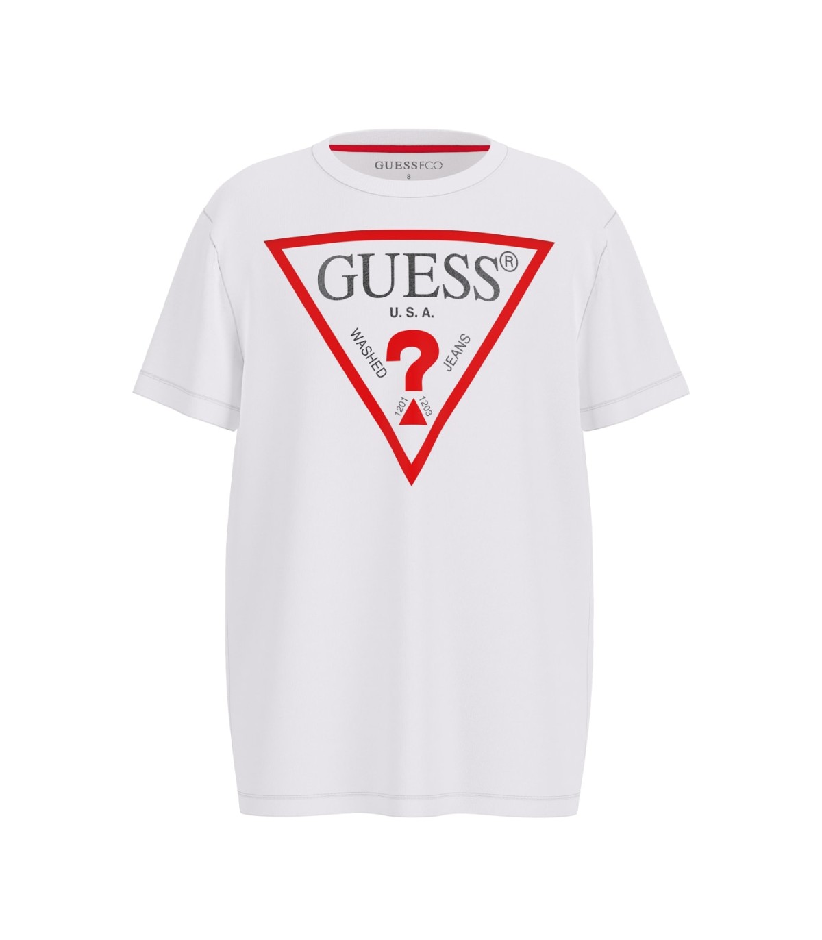 Camiseta blanca básica de Guess kids para niño | Camiseta blanca de...