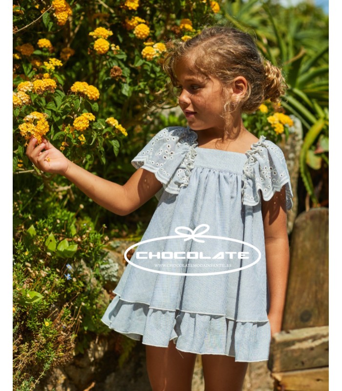 Vestido niña volantes manga colección Marsella de La Martinica | Pr...