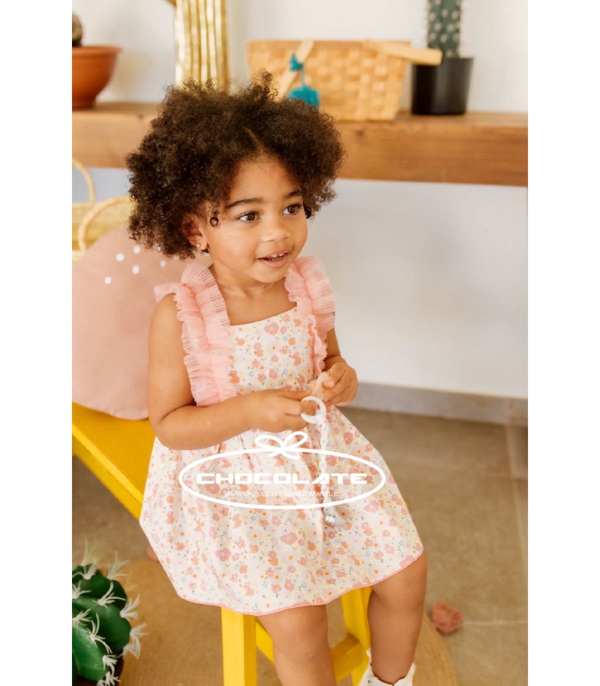 Jesusito niña liberty rosa con tul de Pio Pio | Jesusito para niña ...