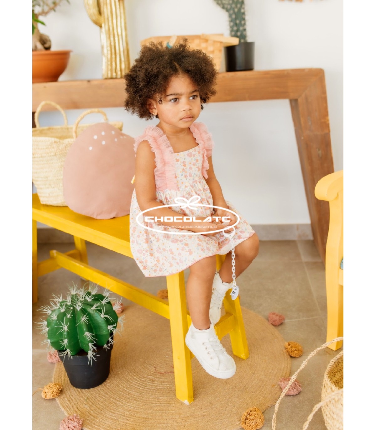 Jesusito niña liberty rosa con tul de Pio Pio | Jesusito para niña ...